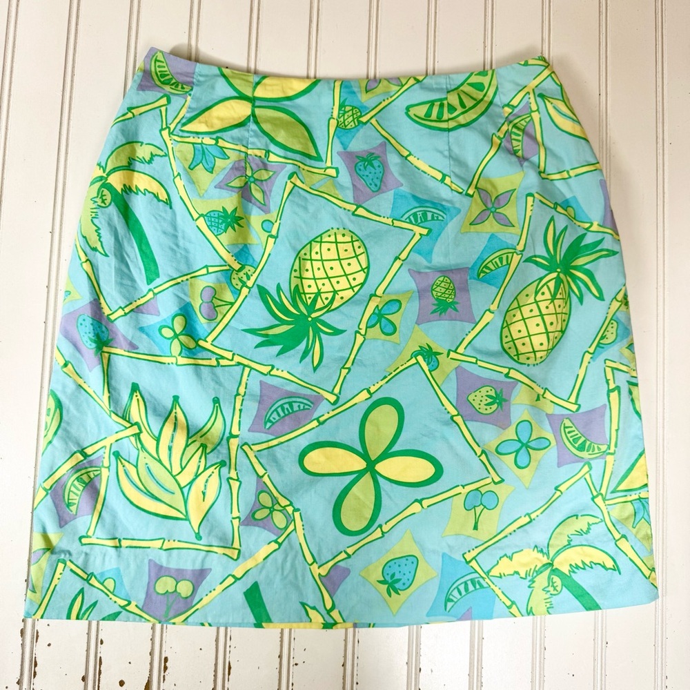 Lilly Pulitzer Mini‎ Skirt Women’s Size 2 Fruit Pineapple Cherry’s